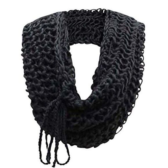 Crocheted Knit Infinity Scarf Shawl - Picture 5 of 8